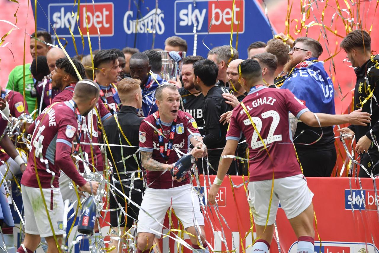 Aston celebrate promotion