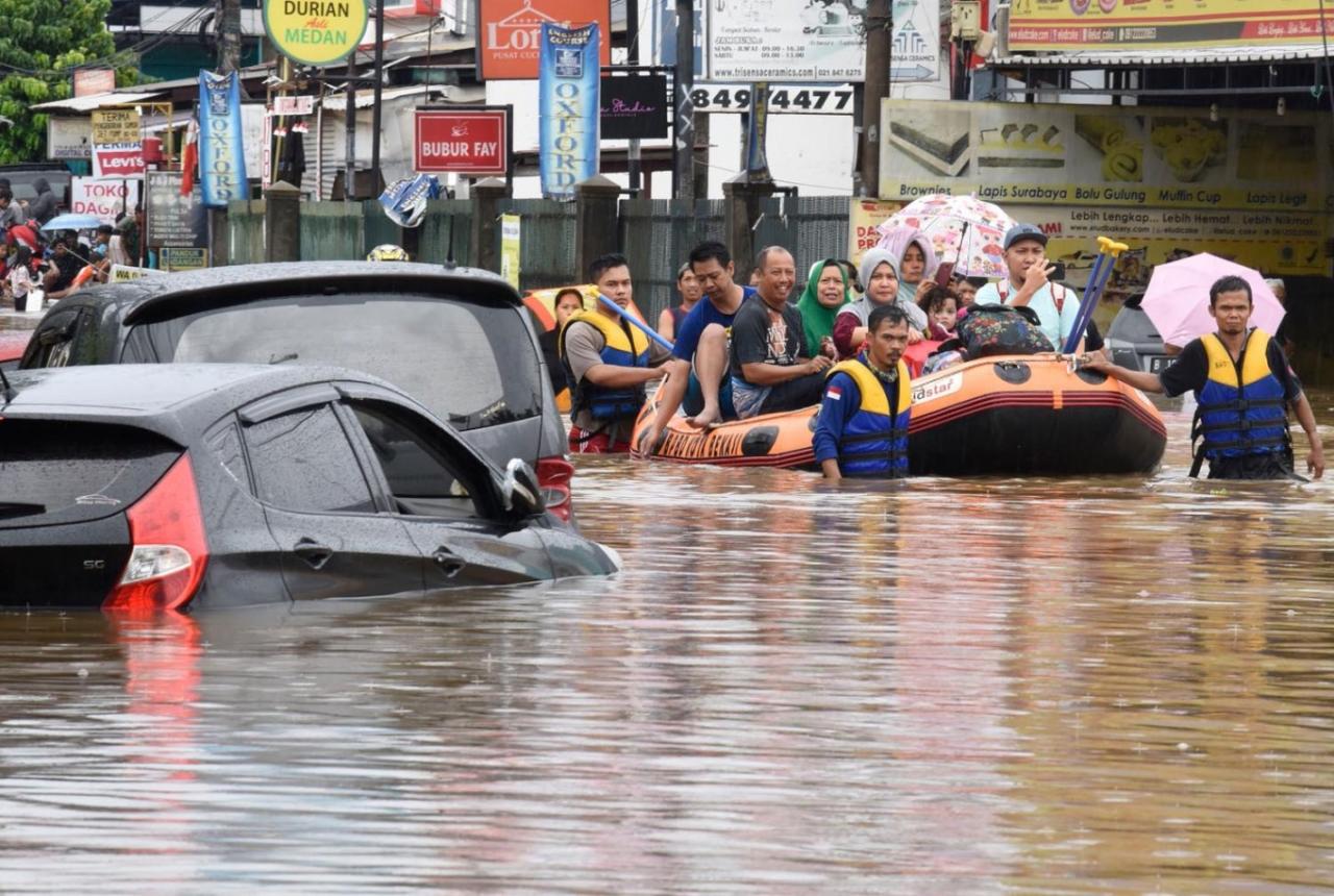 35 RT di Jakarta Masih Terendam Banjir Malam Ini