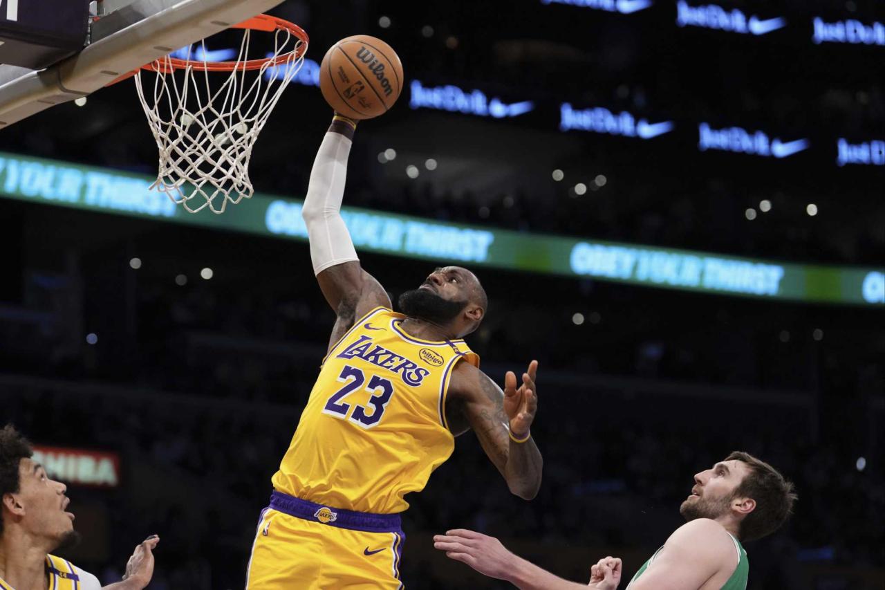 Kunci kemenangan Lakers atas Celtics 117-96