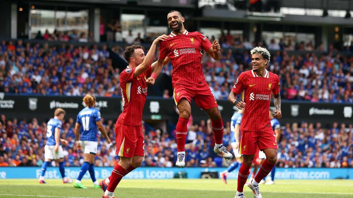 Hasil pertandingan Liverpool vs Ipswich babak pertama 3-0